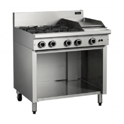 COBRA C9C 4 OPEN BURNERS & 300 GRIDDLE ON BASE